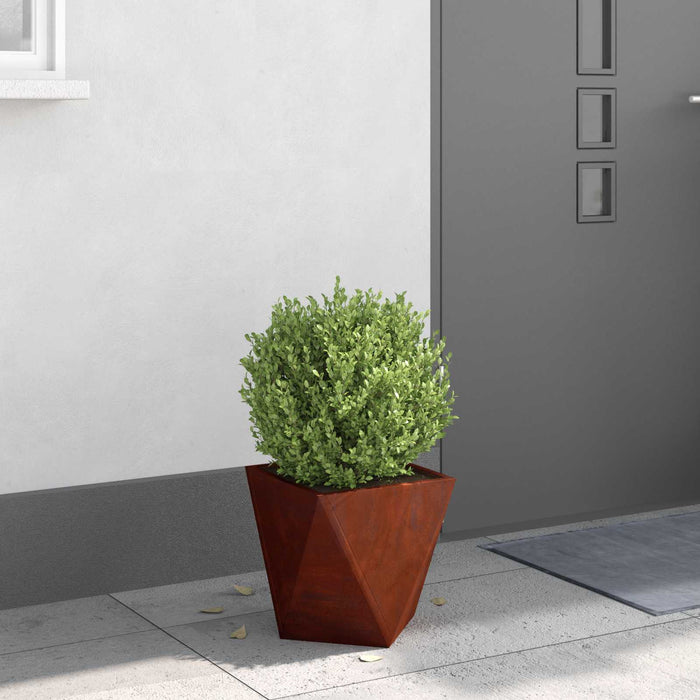 Jardinieră Ruginit 30 x 30 x 30 cm Oțel rezistent de intemperii - WALTI WALTI