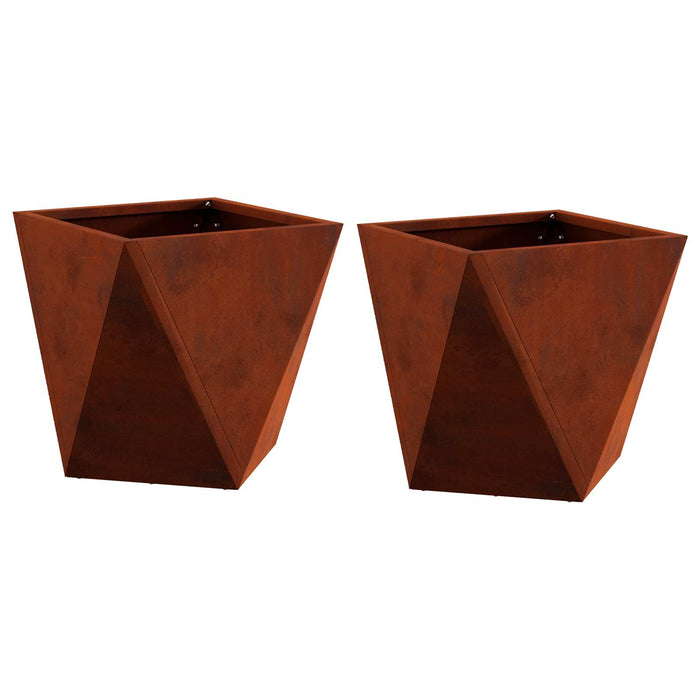 Jardinieră 2 pcs Ruginit 30 x 30 x 30 cm - WALTI WALTI