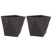 Jardinieră 2 pcs Negru 40 x 40 x 40 cm Oțel - WALTI WALTI