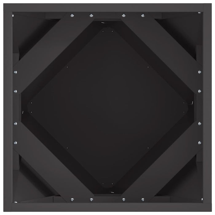 Jardinieră 2 pcs Negru 40 x 40 x 40 cm Oțel - WALTI WALTI