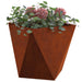 Jardinieră Ruginit 40 x 40 x 40 cm Oțel rezistent de intemperii - WALTI WALTI