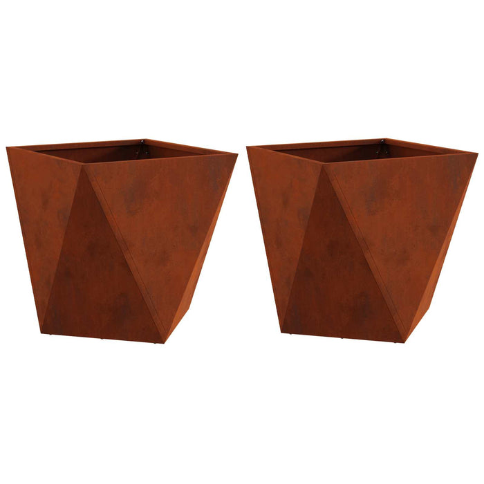 Jardinieră 2 pcs Ruginit 40 x 40 x 40 cm - WALTI WALTI