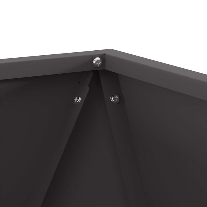 Jardinieră 2 pcs Negru 50 x 50 x 50 cm Oțel - WALTI WALTI