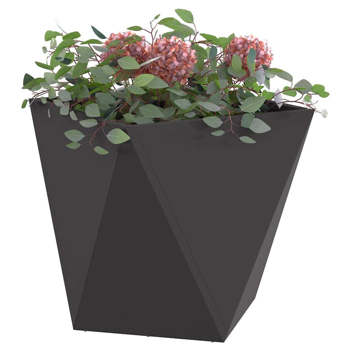 Jardinieră 2 pcs Negru 50 x 50 x 50 cm Oțel - WALTI WALTI