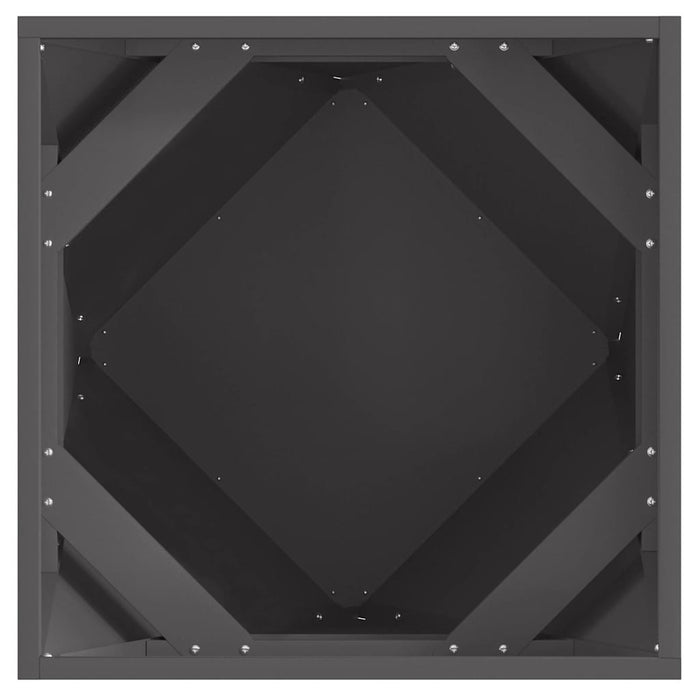 Jardinieră 2 pcs Negru 50 x 50 x 50 cm Oțel - WALTI WALTI
