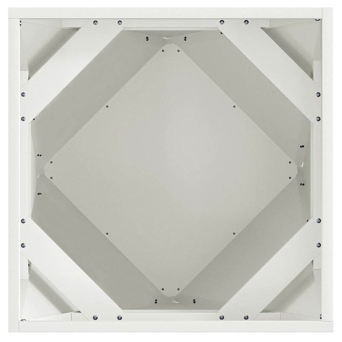 Jardinieră 2 pcs Alb 50 x 50 x 50 cm Oțel - WALTI WALTI