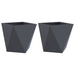 Jardinieră 2 pcs Antracit 50 x 50 x 50 cm Oțel - WALTI WALTI