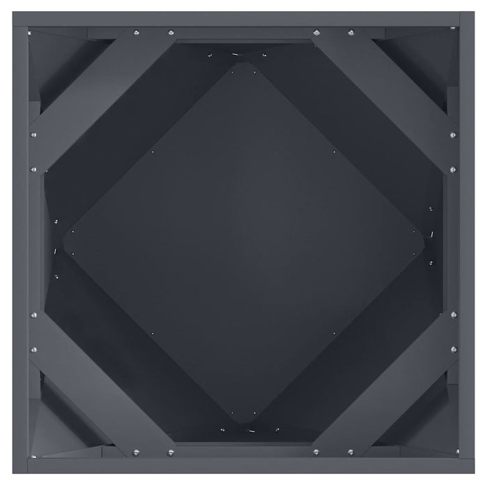 Jardinieră 2 pcs Antracit 50 x 50 x 50 cm Oțel - WALTI WALTI