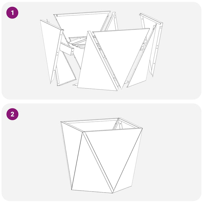 Jardinieră Argintiu 50 x 50 x 50 cm Oţel inoxidabil - WALTI WALTI