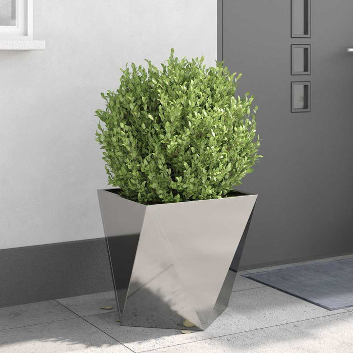 Jardinieră 2 pcs Argintiu 50 x 50 x 50 cm Oţel inoxidabil - WALTI WALTI