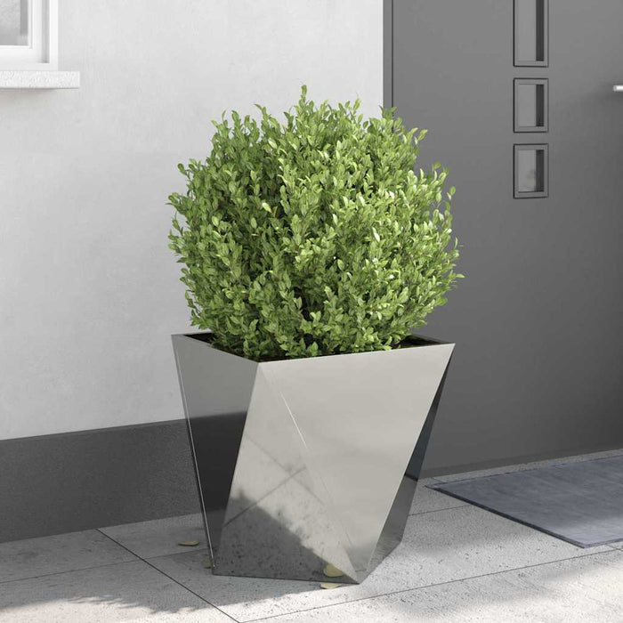 Jardinieră 2 pcs Argintiu 50 x 50 x 50 cm Oțel Galvanizat - WALTI WALTI