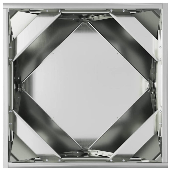 Jardinieră 2 pcs Argintiu 50 x 50 x 50 cm Oțel Galvanizat - WALTI WALTI
