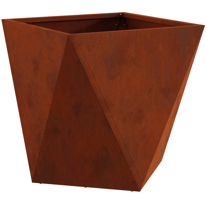 Jardinieră Ruginit 50 x 50 x 50 cm Oțel rezistent de intemperii - WALTI WALTI
