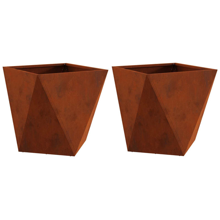 Jardinieră 2 pcs Ruginit 50 x 50 x 50 cm - WALTI WALTI