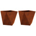 Jardinieră 2 pcs Ruginit 50 x 50 x 50 cm - WALTI WALTI