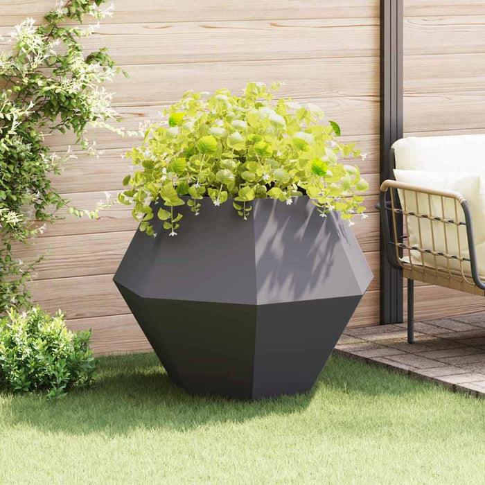 Jardinieră Negru 100 x 100 x 80 cm Oțel WALTI