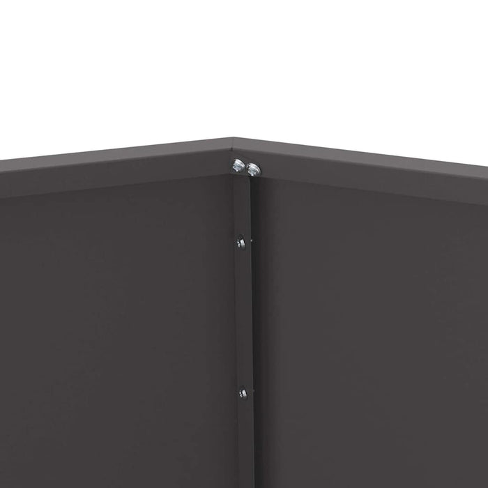 Jardinieră 2 pcs Negru 100 x 100 x 80 cm Oțel - WALTI WALTI