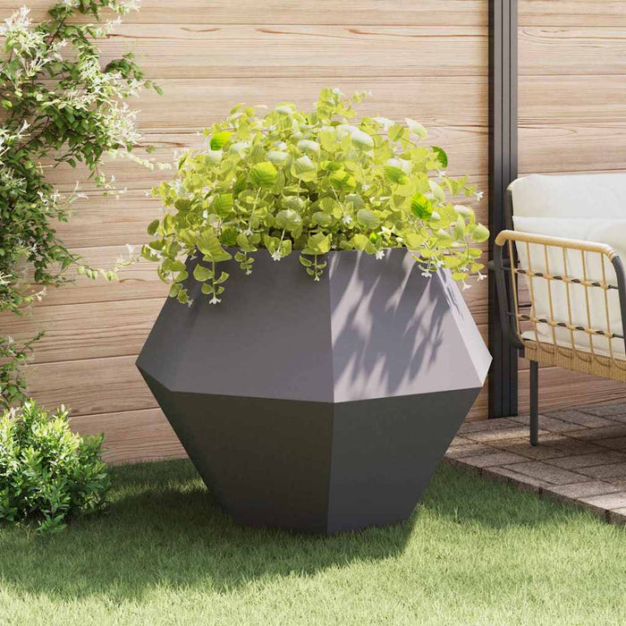 Jardinieră 2 pcs Negru 100 x 100 x 80 cm Oțel - WALTI WALTI