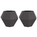 Jardinieră 2 pcs Negru 100 x 100 x 80 cm Oțel - WALTI WALTI