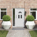 Jardinieră 2 pcs Alb 100 x 100 x 80 cm Oțel - WALTI WALTI