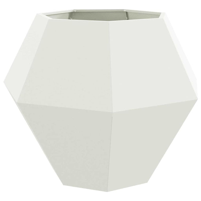 Jardinieră 2 pcs Alb 100 x 100 x 80 cm Oțel - WALTI WALTI
