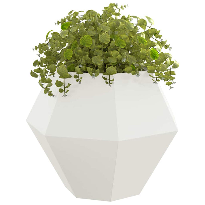 Jardinieră 2 pcs Alb 100 x 100 x 80 cm Oțel - WALTI WALTI
