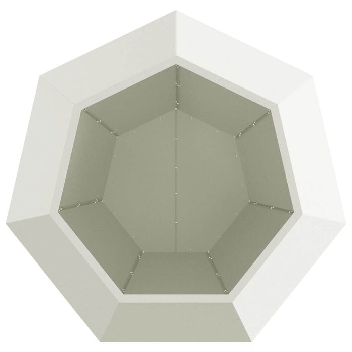 Jardinieră 2 pcs Alb 100 x 100 x 80 cm Oțel - WALTI WALTI