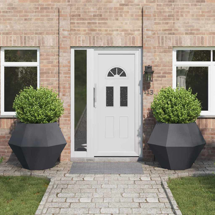 Jardinieră 2 pcs Antracit 100 x 100 x 80 cm Oțel - WALTI WALTI