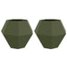 Jardinieră 2 pcs Verde măsliniu 100 x 100 x 80 cm Oțel - WALTI WALTI