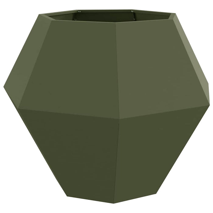 Jardinieră 2 pcs Verde măsliniu 100 x 100 x 80 cm Oțel - WALTI WALTI