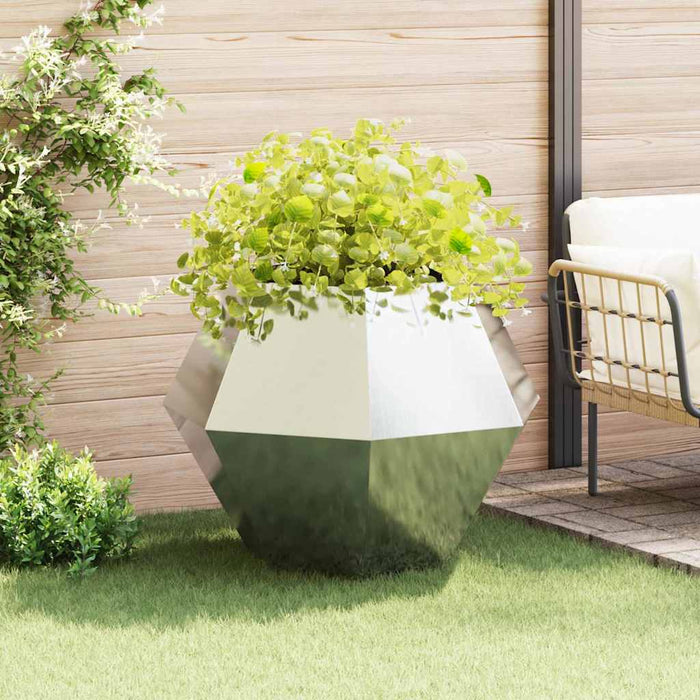Jardinieră Argintiu 100 x 100 x 80 cm Oţel inoxidabil - WALTI WALTI