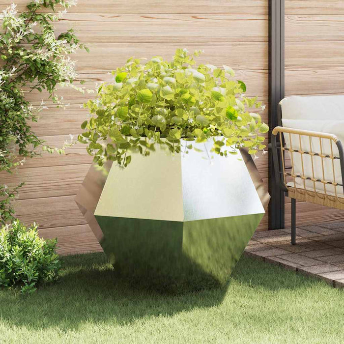 Jardinieră 2 pcs Argintiu 100 x 100 x 80 cm Oţel inoxidabil - WALTI WALTI