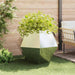 Jardinieră 2 pcs Argintiu 100 x 100 x 80 cm Oţel inoxidabil - WALTI WALTI