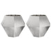 Jardinieră 2 pcs Argintiu 100 x 100 x 80 cm Oţel inoxidabil - WALTI WALTI