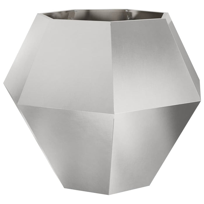 Jardinieră 2 pcs Argintiu 100 x 100 x 80 cm Oţel inoxidabil - WALTI WALTI
