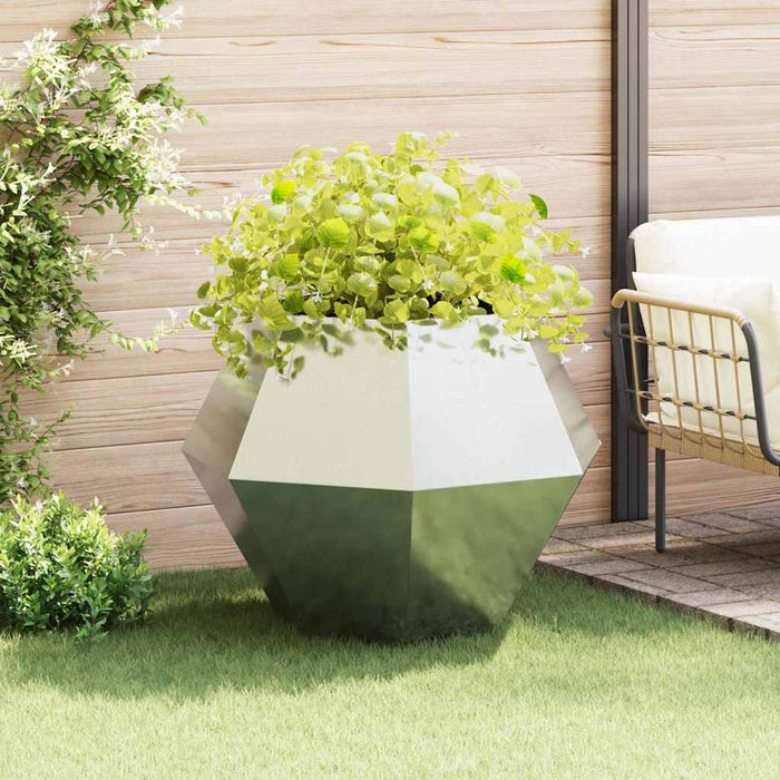 Jardinieră Argintiu 100 x 100 x 80 cm Oțel Galvanizat - WALTI WALTI