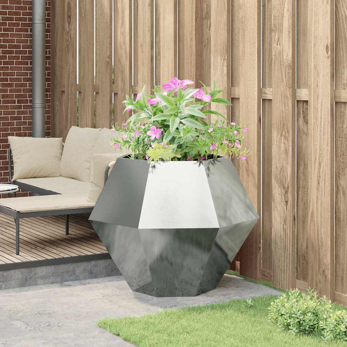 Jardinieră Argintiu 100 x 100 x 80 cm Oțel Galvanizat - WALTI WALTI
