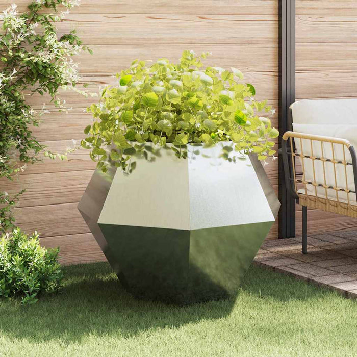 Jardinieră 2 pcs Argintiu 100 x 100 x 80 cm Oțel Galvanizat - WALTI WALTI