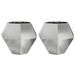 Jardinieră 2 pcs Argintiu 100 x 100 x 80 cm Oțel Galvanizat - WALTI WALTI