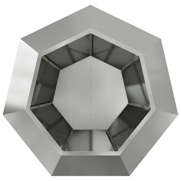 Jardinieră 2 pcs Argintiu 100 x 100 x 80 cm Oțel Galvanizat - WALTI WALTI