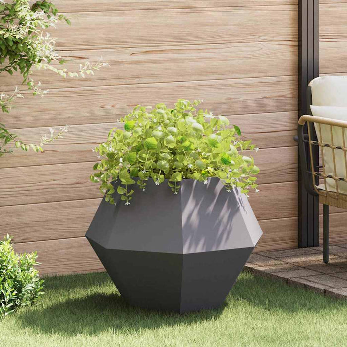 Jardinieră Negru 75 x 75 x 60 cm Oțel - WALTI WALTI