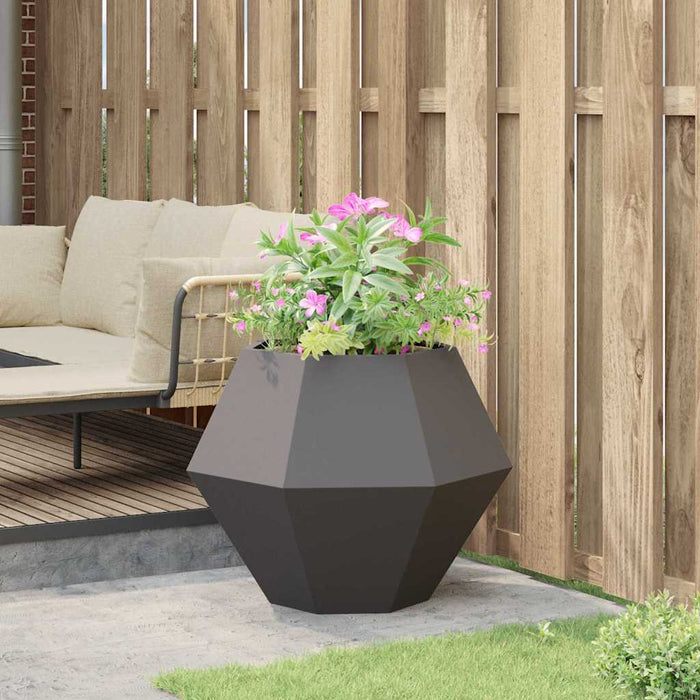 Jardinieră Negru 75 x 75 x 60 cm Oțel - WALTI WALTI