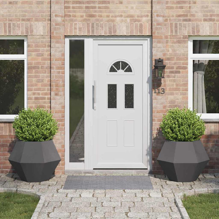 Jardinieră 2 pcs Negru 75 x 75 x 60 cm Oțel - WALTI WALTI