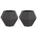 Jardinieră 2 pcs Negru 75 x 75 x 60 cm Oțel - WALTI WALTI