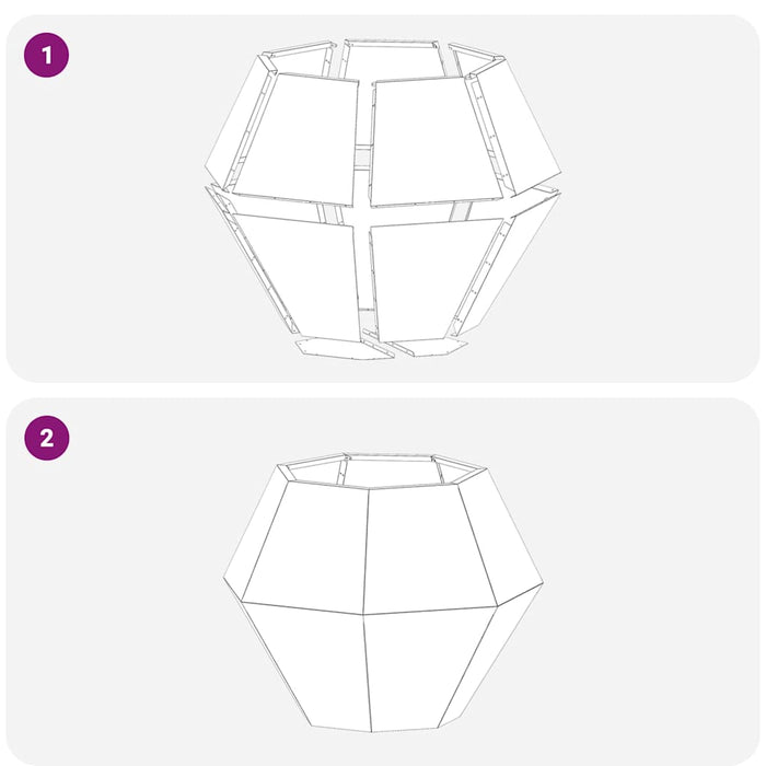 Jardinieră 2 pcs Alb 75 x 75 x 60 cm Oțel - WALTI WALTI