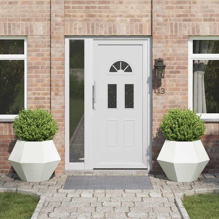 Jardinieră 2 pcs Alb 75 x 75 x 60 cm Oțel - WALTI WALTI