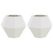 Jardinieră 2 pcs Alb 75 x 75 x 60 cm Oțel - WALTI WALTI