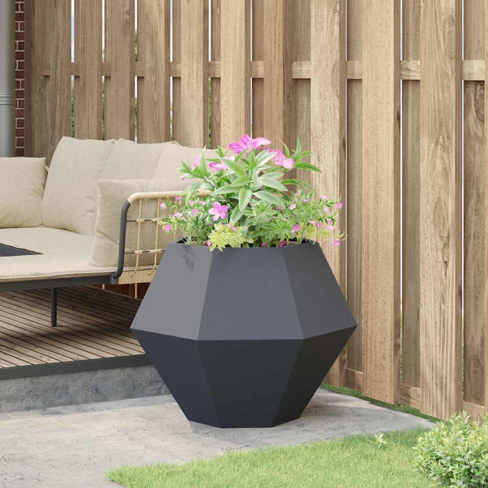 Jardinieră Antracit 75 x 75 x 60 cm Oțel WALTI