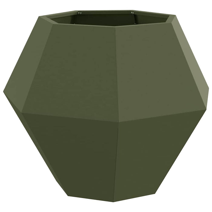 Jardinieră 2 pcs Verde măsliniu 75 x 75 x 60 cm Oțel WALTI