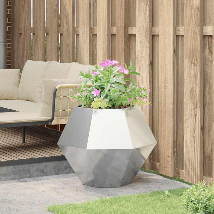 Jardinieră Argintiu 75 x 75 x 60 cm Oţel inoxidabil WALTI